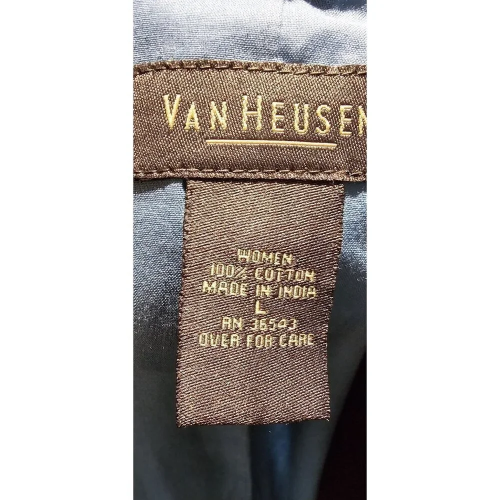 Van Heusen Women's L Summer Floral Button-Up Garden 3/4 Sleeve Blazer - Picture 5 of 6